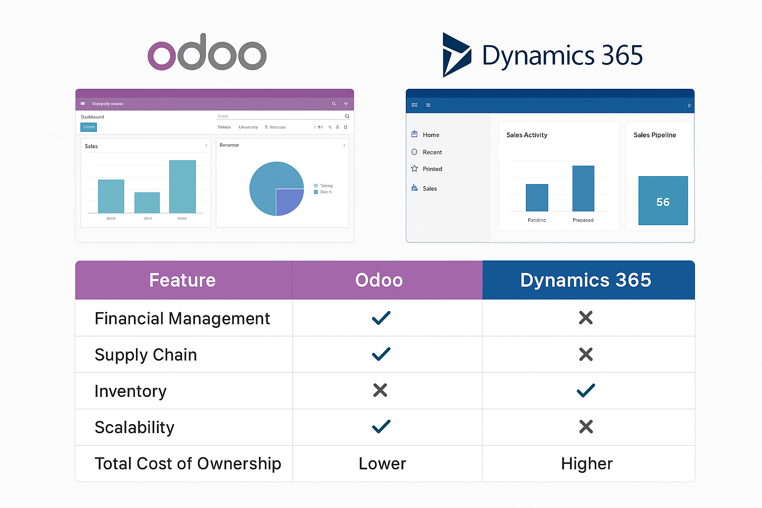Odoo vs Microsoft Dynamics 365
